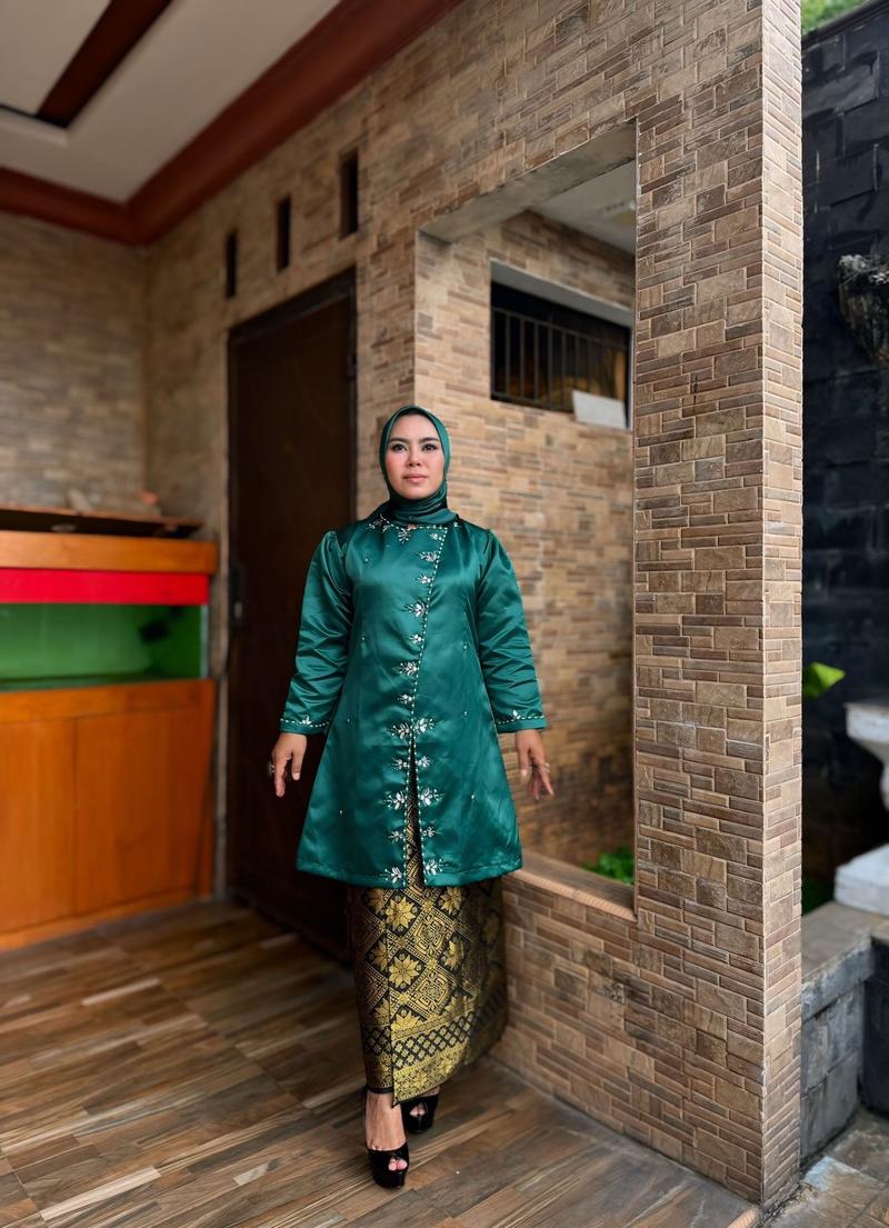 Product Introduction of Atasan Kurung Gadis Kretek Wanita Panjang Full Payet Bahan Adem Tanpa Menerawang dan Resleting Depan Formal Muslim 5