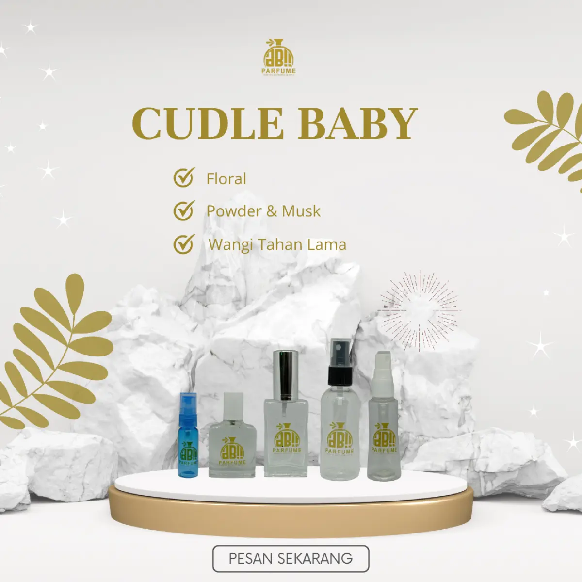 Parfum bibit refill Baby Cudle spray kaca 20ml 30ml 40ml 50ml 60ml Bayi Bedak Powder