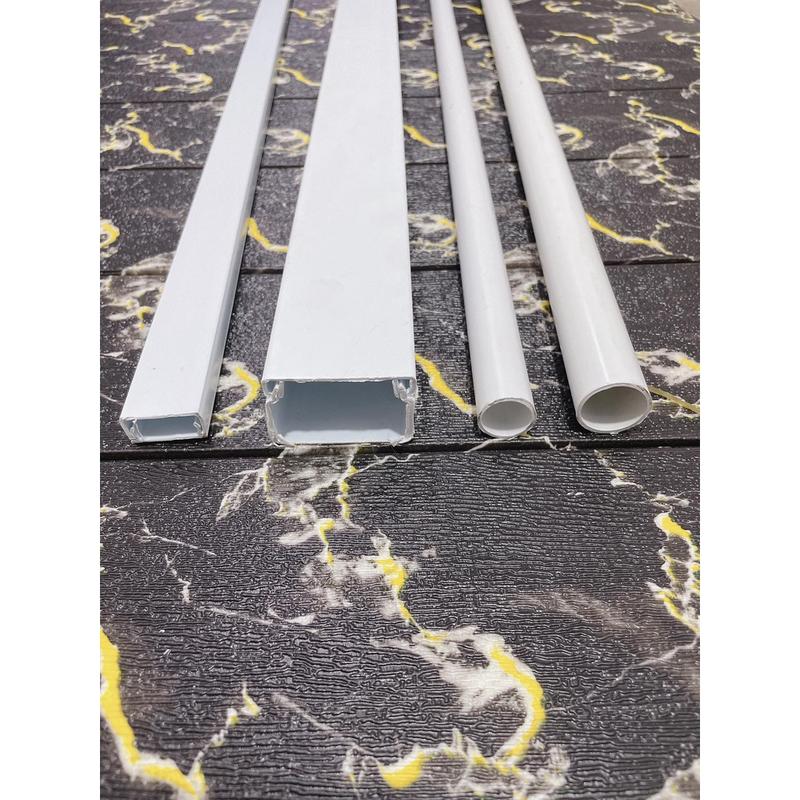 1 Inchi Pvc Channel paip bulat conseal / paip petak wayar penutup pvc casing 1 inchi ...