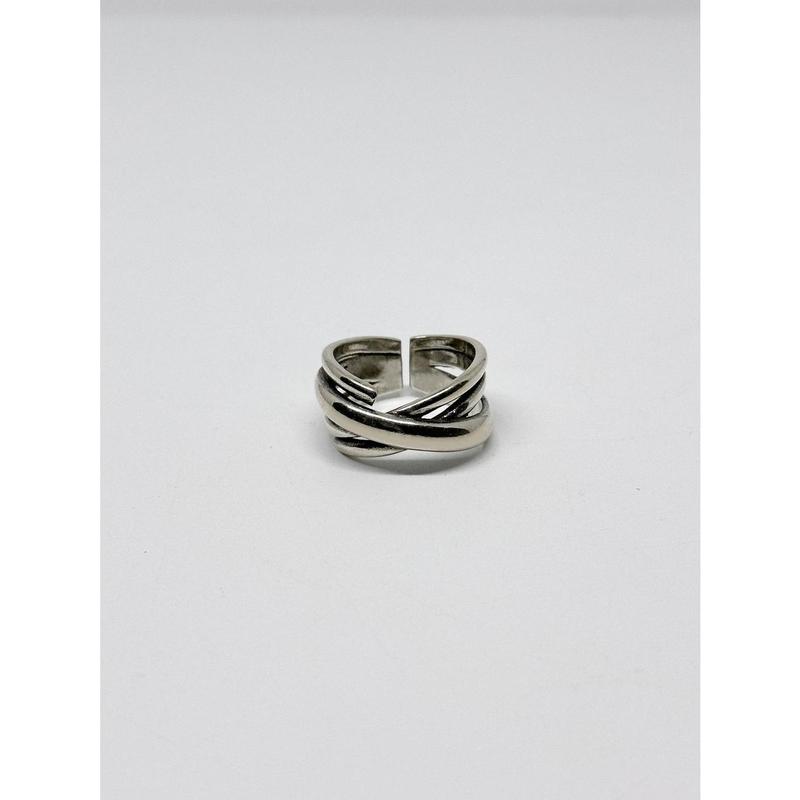 HEXA Ring / cincin lapisan silver / cincin unisex / cincin bulky edgy / cincin silver plated 0