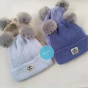 Topi Rajut Anak Pompom Kupluk Bayi Pompom Premium