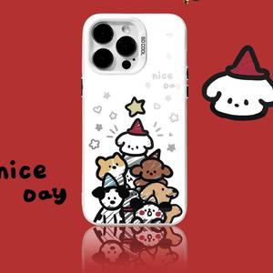 เคสโทรศัพท์มือถือสีเงินสีสันสดใส สำหรับ iPhone15 promax 16 14plus 13pro 12 11 X XR XSMax 7/8p เคสโทรศัพท์กันกระแทก ลายช้างน่ารักสีสันสดใส เปลือก