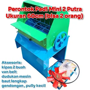 Mesin Perontok Padi Minimalis 2 Putra Aritan Panjang ukuran 60cm Bisa Berdua Tanpa Mesin