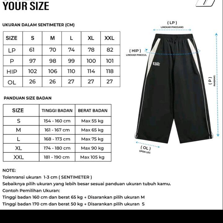 inside colection baggy pant celana  olahraga gaya casual trend masa kini unisex Hitam Kulot Formal Kerja Panjang Kantor Katun Wanita Pria 4