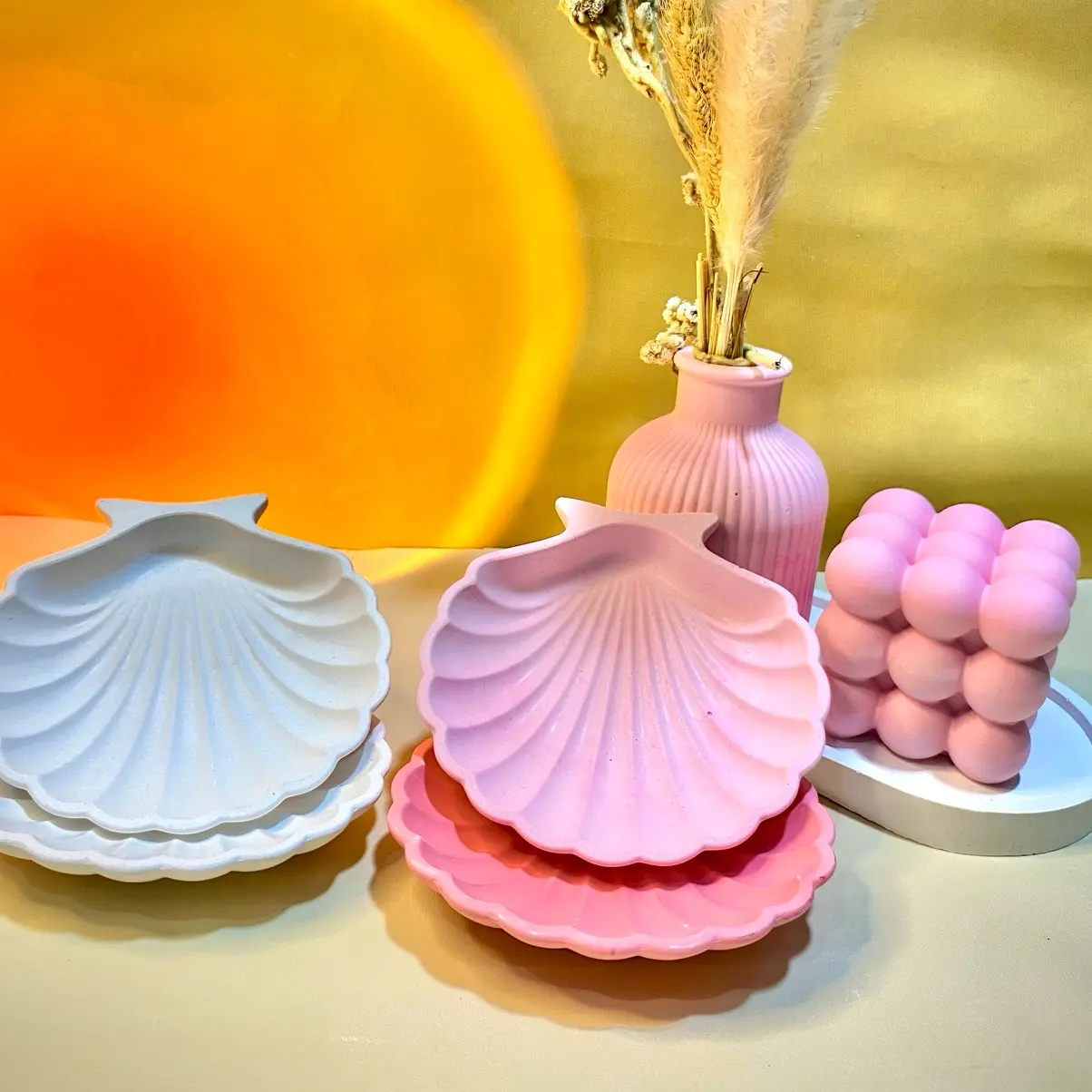 [DH.US] TRAY KERANG 2 | tatakan | tatakan aestetic | dekorasi konten | Souvenir | tray gypsum aestetic | dekorasi rumah