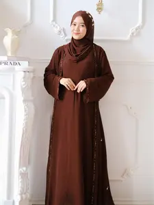 Rikarifmaofficial -  Abaya Malika - Free Hijab Pashmina - Matt Cerutty Baby Doll Armany
