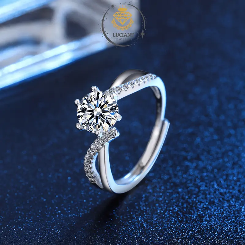 Cincin Couple Curve Eight Hearts Wedding Ring Aksesoris Perhiasan Cewek - Luciane Jewelry 0