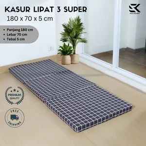 PROMO!! KASUR BUSA LIPAT 3 SINGLE TEBAL 5 CM UK.70X180CM | KASUR LANTAI ANTI SELIP