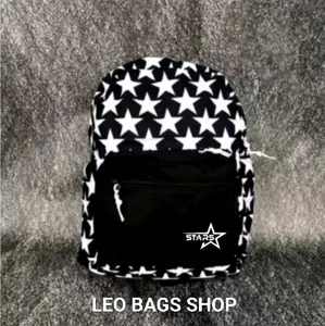 StarCollektion tas punggung distro pria dan wanita (full star) tas punggung simple murah dan praktis cocok untuk pemakaian skolah dan acara formal lainnya dengan bahan dinnir 300
