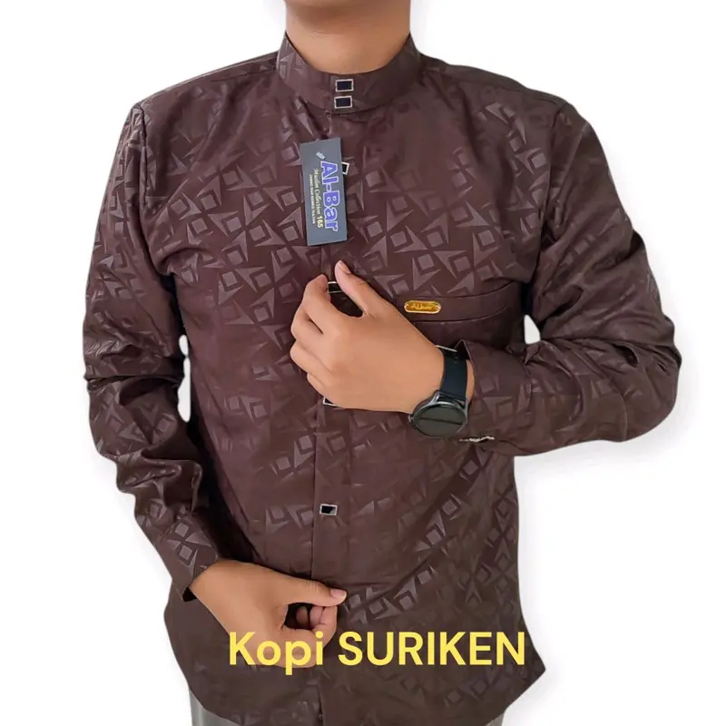kemko  terbaru 2024      Katun Embos Lembut Nyaman Poliester Baju Muslim High Simple cowok premium Slimfit Tebal  Motif Keren Formal  Kurta Koko Panjang Sultan Pria Dewasa 7