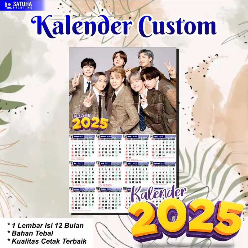 KALENDER CUSTOM SUKA-SUKA MURAH 12 BULAN BAHAN TEBAL 0
