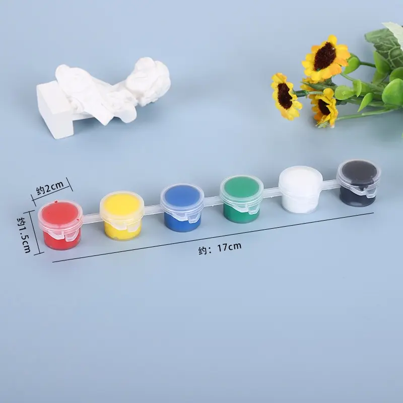 Best 1 Set Cat Lukis Akrilik Mini Ukuran 3ml Isi 6 Warna 12 Warna Cat Akrilik Kanvas Lukisan Kanvas Cat Cat Akrilik 8