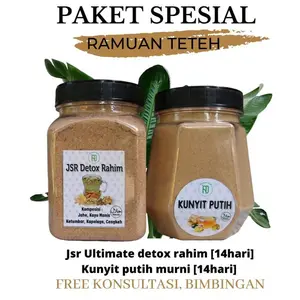 Paket Spesial Ramuan Teteh | JSR Detox 140gr + Kunyit Putih 140gr