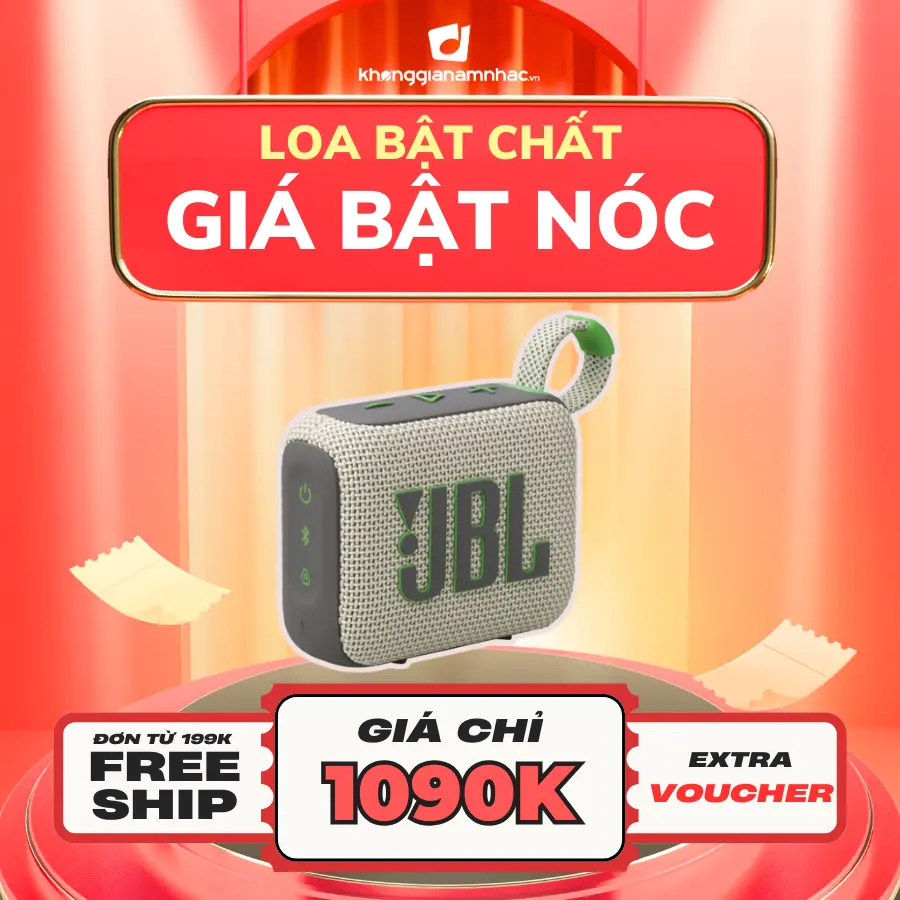 Loa Di Động Bluetooth JBL Go 4- Nghe Nhạc, Củ Loa, Chống nước, Bass căng, Nhỏ gọn