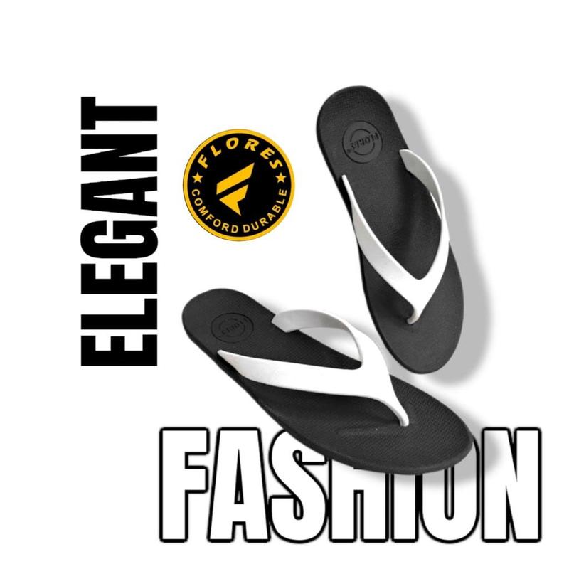 Sandal Jepit Karet Pria Flores Original Cod Bahan 100% Karet TPR - Ukuran 39-43 antiselip ️ abu-abu 1
