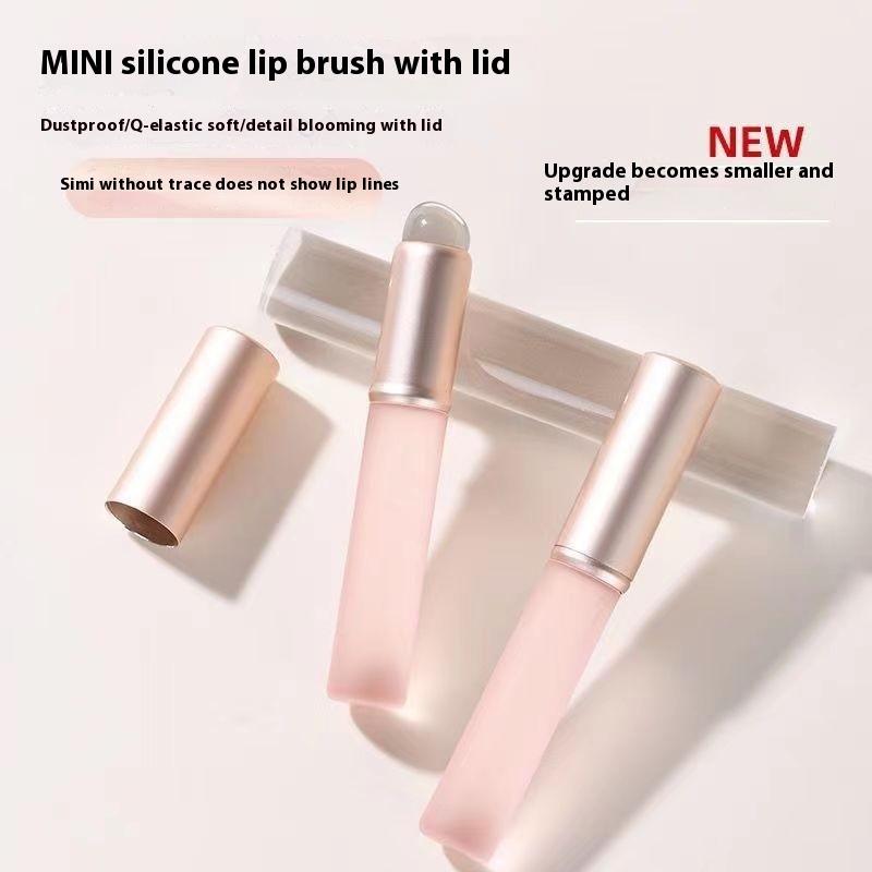 Son Môi Bằng Silicon, Đầu Tròn, Mềm Và Đàn Hồi, Chống Nhòe, Có Mũ cọ huayang bộ cọ