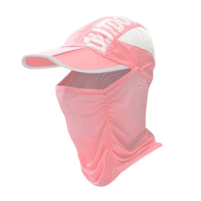 Product Introduction of Outdoor Sun Protection Cap with Face Cover For Man and Women Foldable Fashion Sun Hat Anti-UV Summer Cycling Hiking Fishing Sun Hat with Removable Face Mask Breathable Mosquito Duck Tongue Cap Neck Flat Sunscreen Cap 15