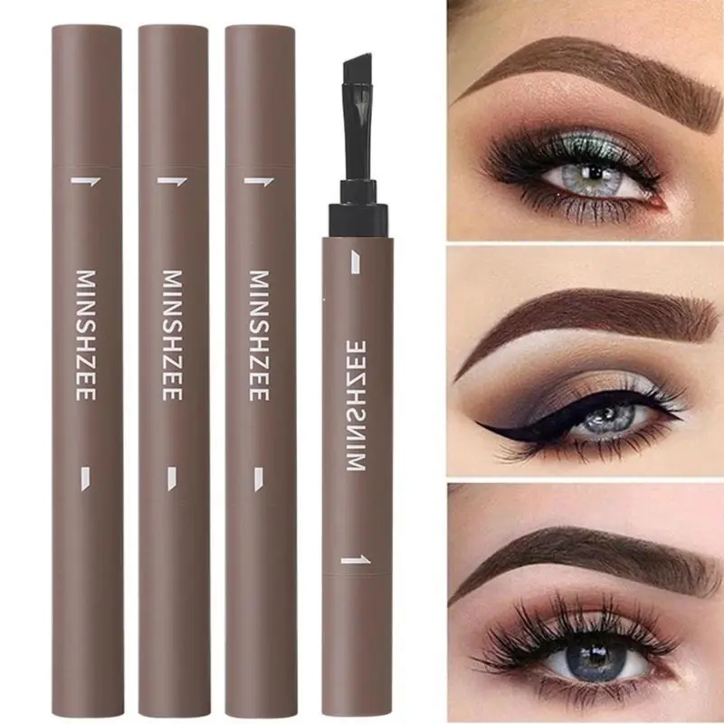 4 Colors Black Brown Grey Waterproof Eyebrow Pencil / Eye Brow - TikTok ...
