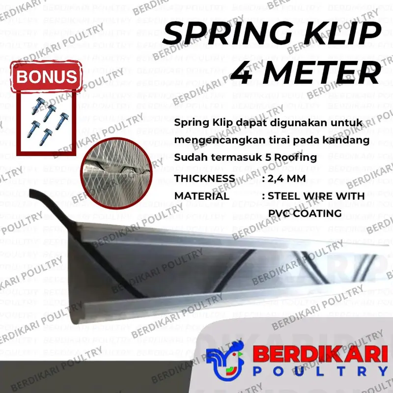 Spring Klip 4 m ( FREE ROUFING BAJA RINGAN 5 PCS )/ Spring Clip - Shop ...