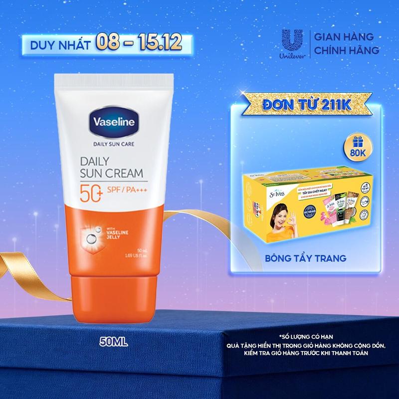 Live Kem chống nắng Vaseline Hằng Ngày Daily 50ml