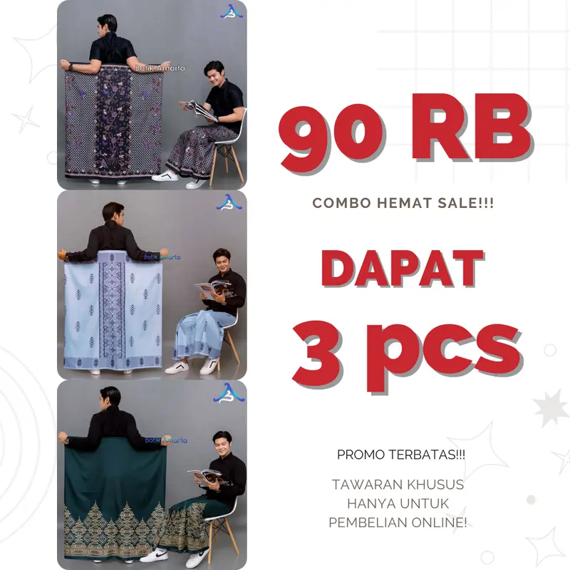 [ 90rb dapat 3pcs ] SARUNG BATIK MOTIF KEKINIAN TERBARU GUS IQDAM 0