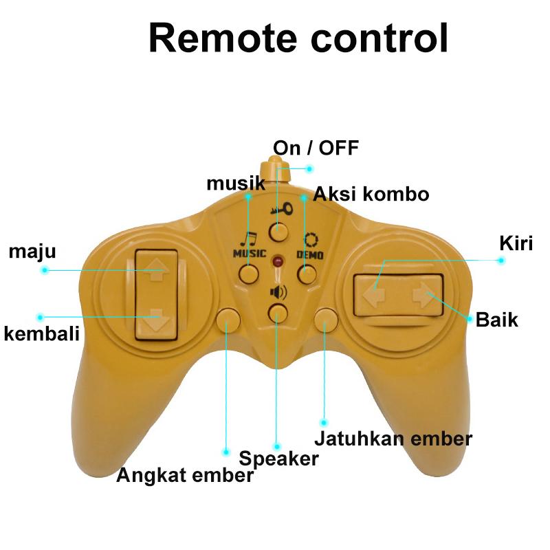 Truk Dumper Remote Control Mainan Pemuat Konstruksi dengan Lampu dan Musik RC Mobil 8 Channel 1:24 6