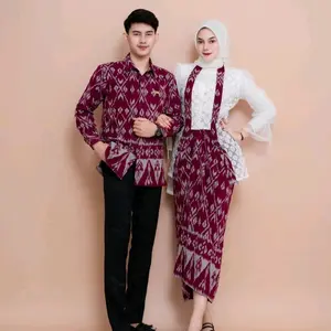 Baju Kebaya Kemeja Tenun Brokat Couple Pria Wanita Wisuda Tunangan Lamaran Nikahoutfit tenun setelan kebaya puspa series dan kemeja tenun (ready couple pasangan)