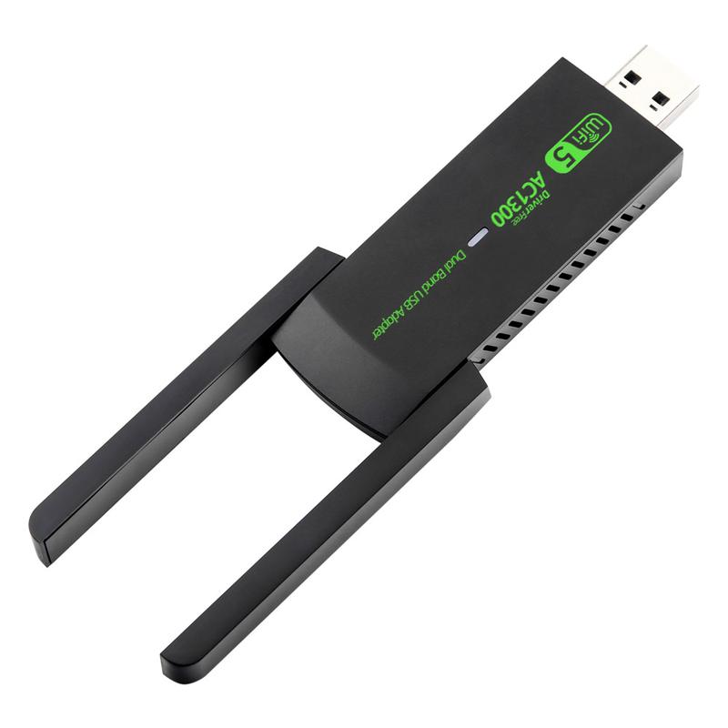 1300Mbps Wifi USB Network Card WiFi 5 AC1300 USB Wifi Adapter Dual Band 2.4G 5G Wireless Dongle Receiver RTL8812 Antenna 2