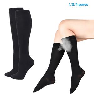 Calcetines de compresión con cobre para hombres y mujeres, mezcla de poliéster, tejido de punto suave, ideales para correr, yoga, escalada en roca y ciclismo