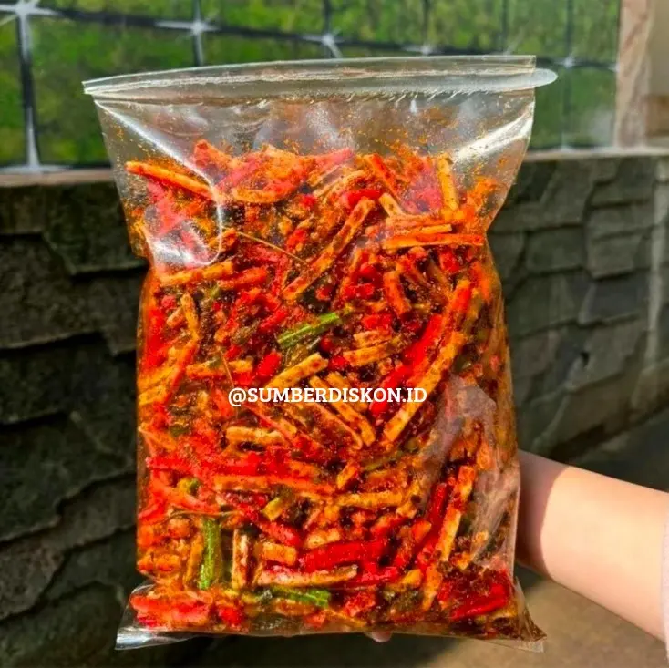 Kerupuk Seblak Beton 500gr Kerupuk Jaat Pedas Daun Jeruk - Kerupuk Renyah Gurih Nikmat Cemilan Food Snack Krupuk Kering