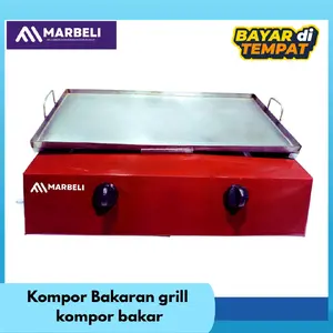 Kompor Pemanggang Kebab dan Burger dengan Wajan Kompor Set Wajan Penggorengan