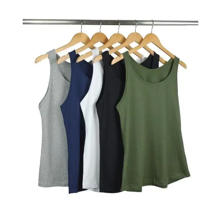 PAKET 5 PCS KAOS SINGLET  DEWASA BAHAN KATUN SLIM-FITTING Hitam Oblong Putih Distro Cowok Santai Atasan tanpa lengan boxer pria ice silk celan adalam