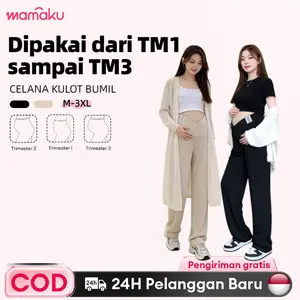MAMAKUCelana Kerja Ibu Hamil Celana Hamil Katun Combed Besar Celana Ibu Hamil Sutra Es Lembut 7152