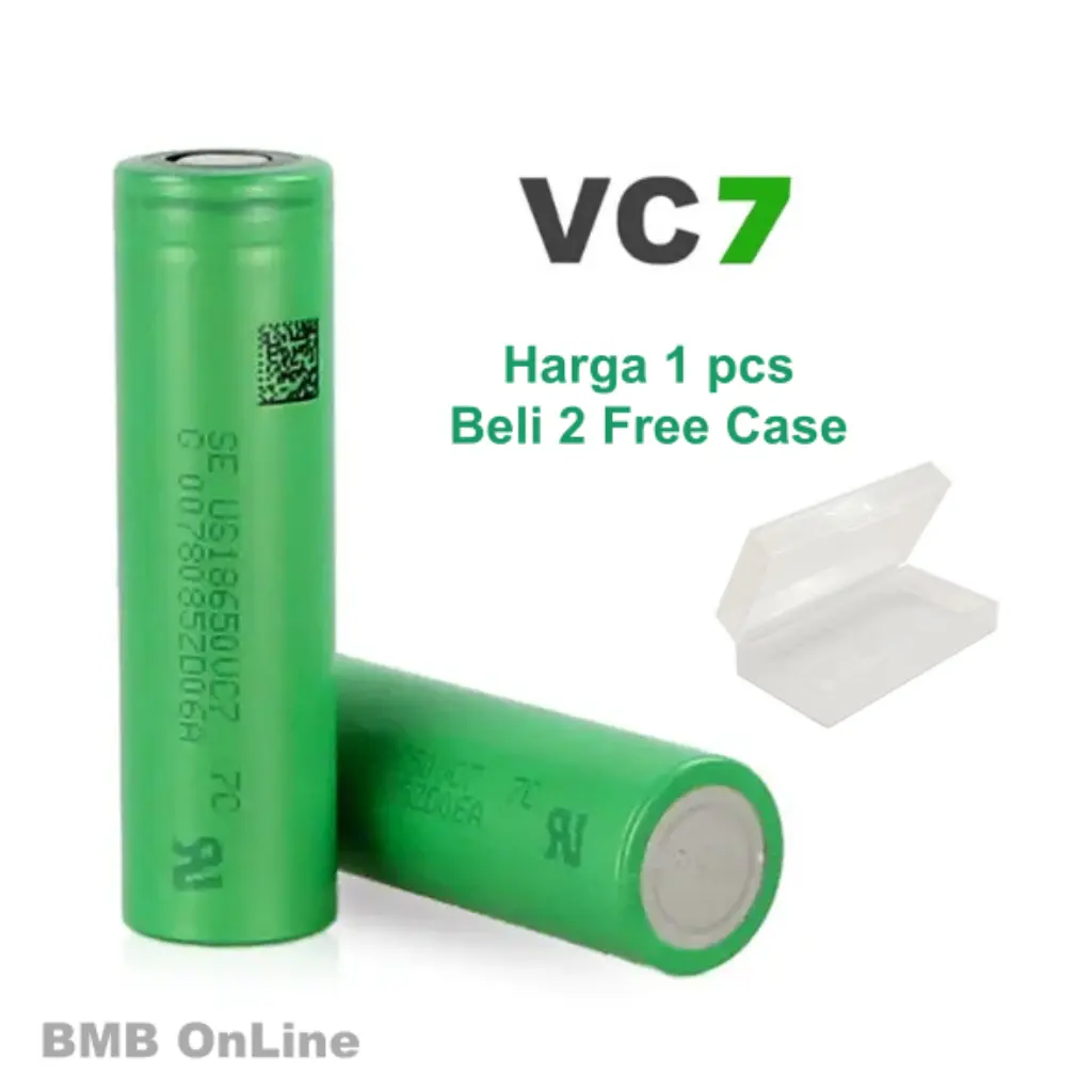 Baterai Murata VC7 INR 18650 3.7Volt 3500mAh 10A Lithium-ion Authentic