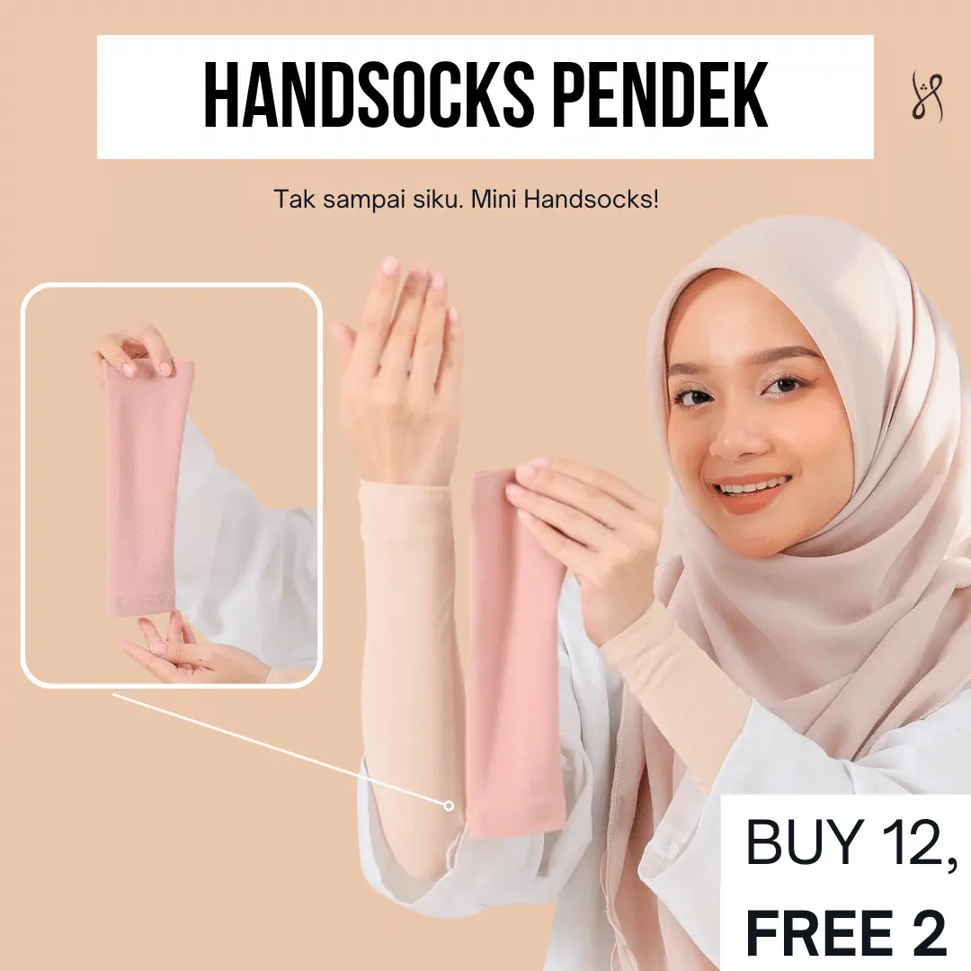 Handsocks Pendek Tak Sampai Siku - Eva Mini Hss Muslimah