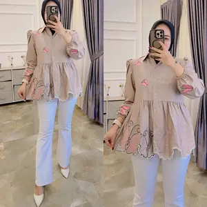 BLOUSE SOFT JEANS PREMIUM / BLOUSE WANITA MODEL BARU / ATASAN WANITA IMPORT