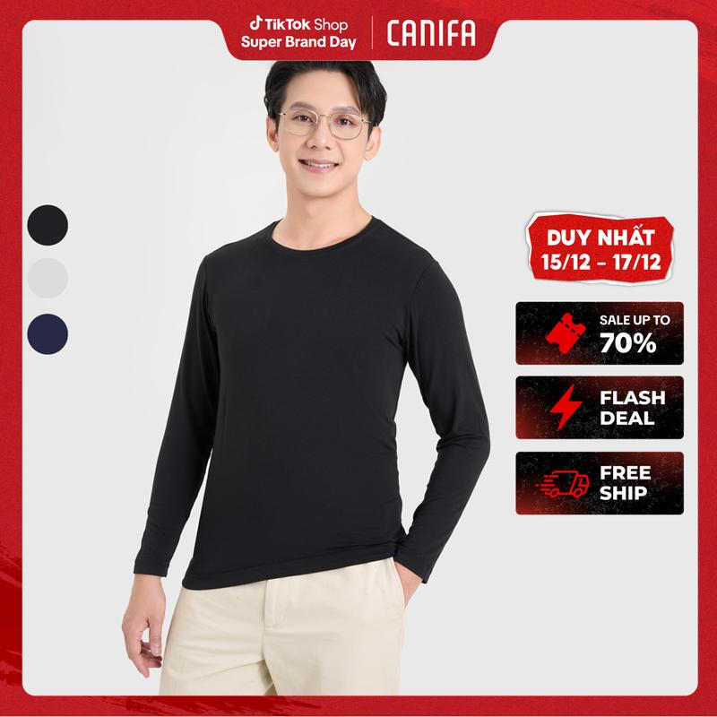SBD 15-17 12 Áo giữ nhiệt nam cổ tròn CANIFA 8IT24W003
