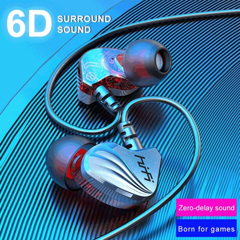 Tai Nghe S2000, Tai Nghe Có Dây 6D, Tai Nghe Âm Thanh Nổi Âm Trầm Mạnh Và Âm Thanh Nổi, Cổng 3.5Mm, Thích Hợp Cho Trò Chơi Trong Tai, Tai Nghe Thể Thao HD