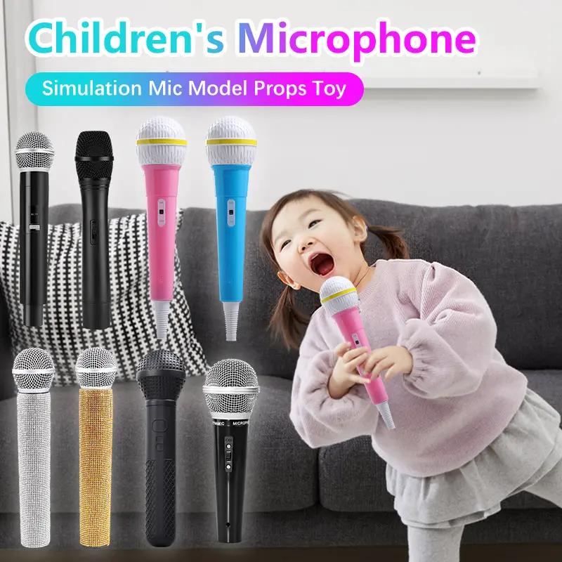 trẻ em a's mic mô phỏng micrô cuộc phỏng vấn truyền thông mẫu props microphone…