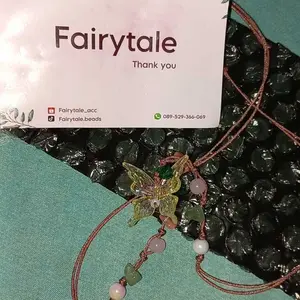 Kalung neckles kupu kupu alam | tema peri | fairy tale | kalung peri |