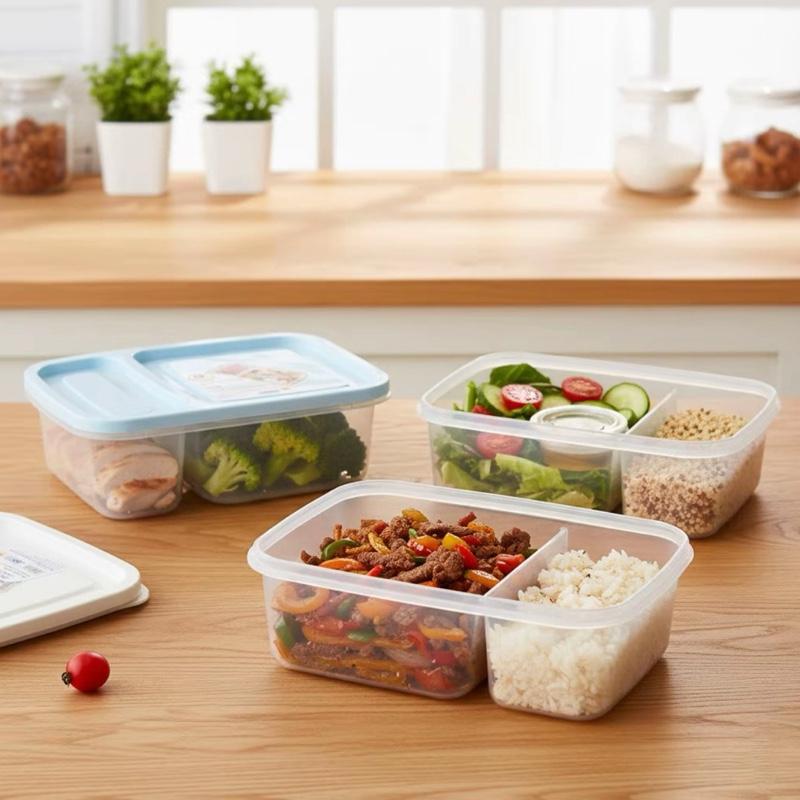  Hộp Thực Phẩm 2 Ngăn có nắp đậy nhựa Việt Nhật khay đựng đồ ăn đựng cơm canh mang đi làm 