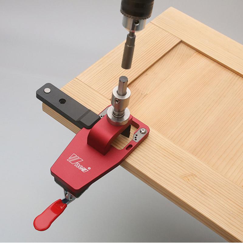 Product Introduction of 35mm Hinge Boring Jig Woodworking Hole Drilling Guide Locator with Fixture Aluminum Alloy Hole Opener Template Tools 32