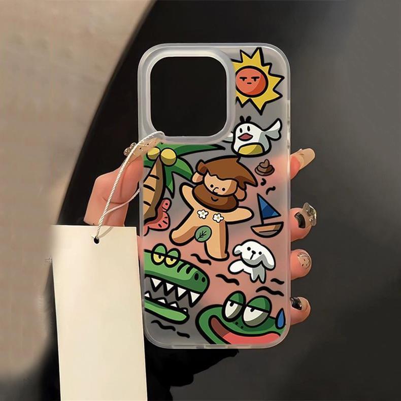 Ốp lưng iPhone 17 14 13 Người thô sơ 16 15 12 11 Pro Max 8 7 Plus XR X XS Max 16Plus 15Plus 14Plus Thiết kế cao cấp -Xu hướng thời trang vỏ điện thoại
