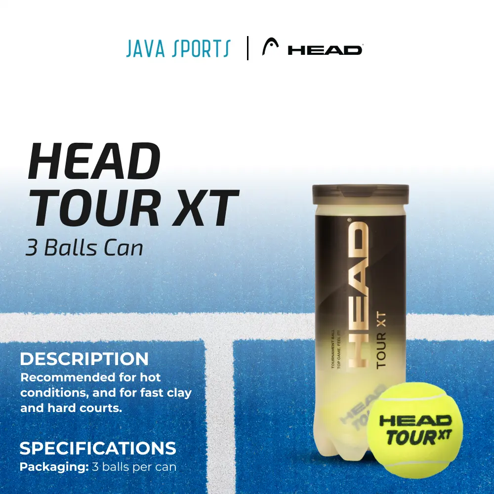 Bola Tenis Head Tour XT Premium Original 3 Pack Tennis ball