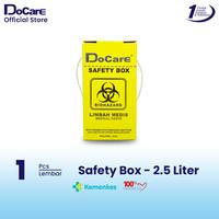 Gambar DoCare Safety Box 2,5L / Tempat Limbah Medis 1 Lembar- Box+Tali+Inner dari Docare Laras Indonesia Kab. Bekasi 1 Tokopedia