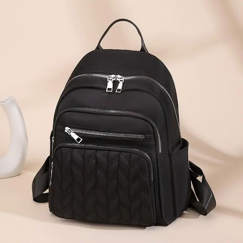 Ransel Jotta | Tas Ransel Wanita Bordir Waterproof Bahan Nilon Backpack Jotta | Tas Ransel Wanita Waterproof Bahan Nylon Warna Hitam Khaki Model Kasual Terbaru Anti Air Banyak Ruang Untuk Kerja Kantor Kuliah Sekolah