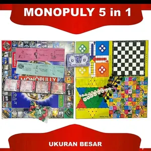 Mainan Monopuly Termurah 5 in 1 Besar lengkap Mainan Anak Murah Monopuly Mancanegara
