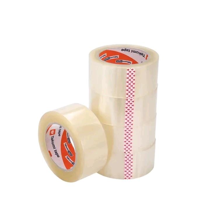 PAKET HEMAT 2 PCS Lakban Tape Putih Bening Besar Lebar 45mm x 100 yard Tebal Kuat Lengket dan Tidak Mudah Putus 2