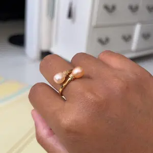 C035 Cincin Mutiara Asli Air Tawar Elegant dan Classy