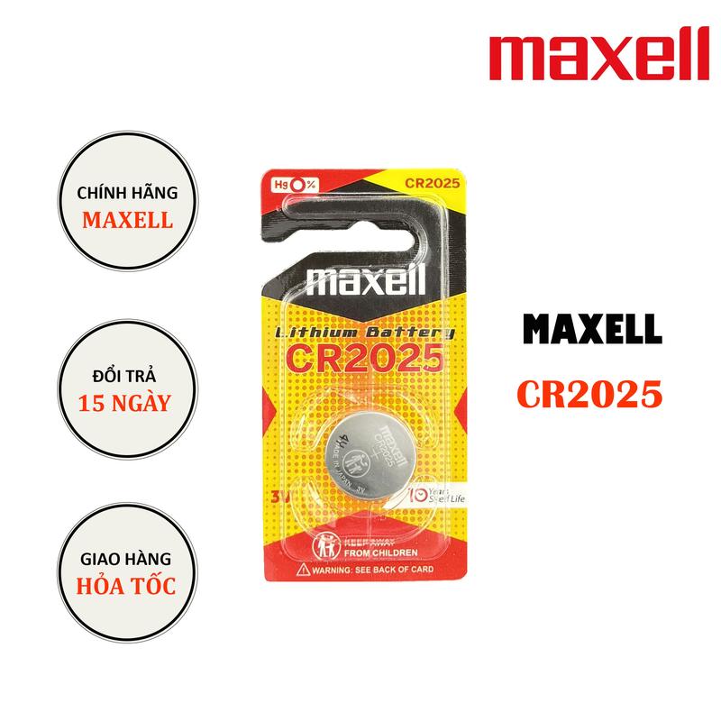 Pin Maxell CR2025 Lithium 3V - Made In Japan vỉ 1 viên cao cấp